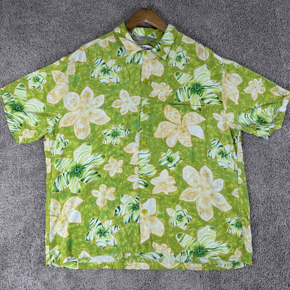 Vtg Jams World Shirt Mens XL Zesbriscus AOP 100% Rayon Hawaiian Button Up Beach